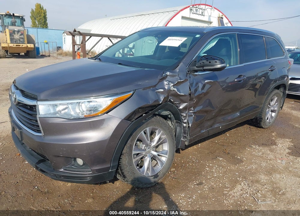 2015 TOYOTA HIGHLANDER XLE V6 VIN: 5TDJKRFHXFS129904