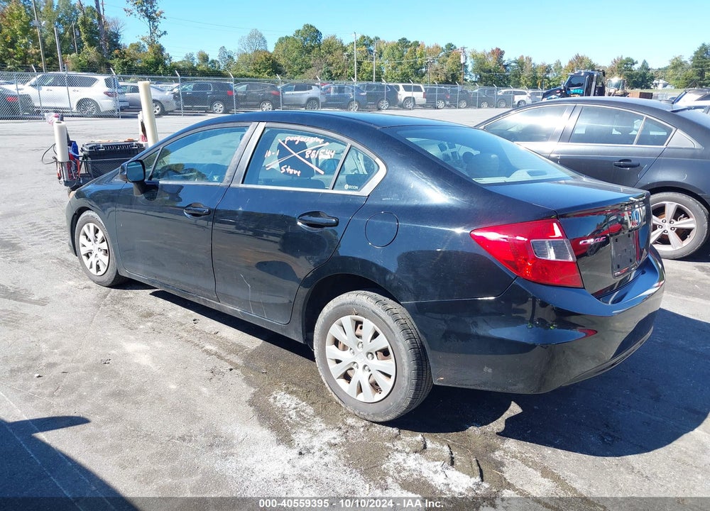 2012 HONDA CIVIC LX VIN: 2HGFB2F51CH566740