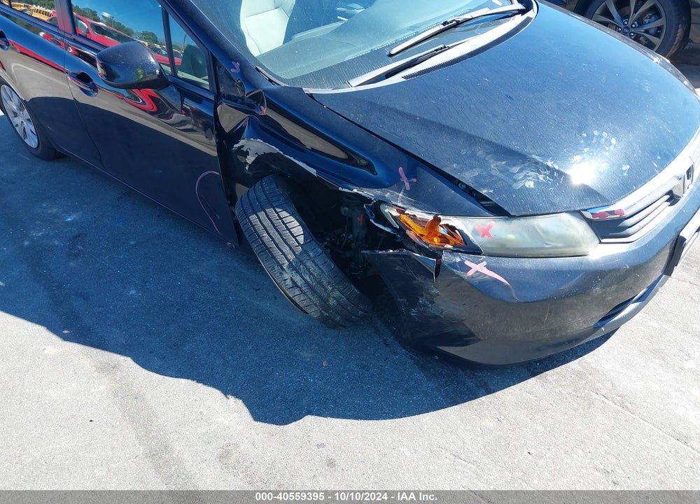 2012 HONDA CIVIC LX VIN: 2HGFB2F51CH566740