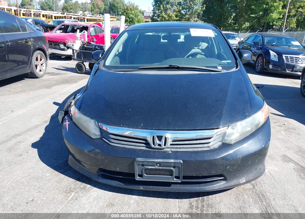 2012 HONDA CIVIC LX VIN: 2HGFB2F51CH566740