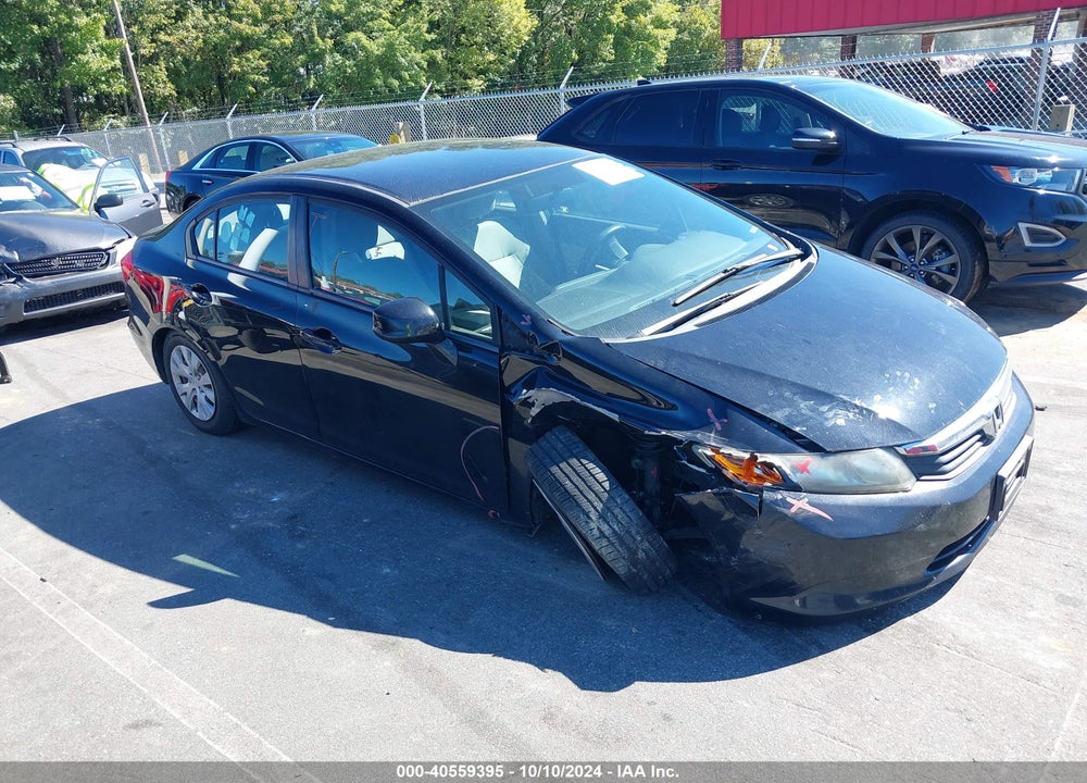 2012 HONDA CIVIC LX VIN: 2HGFB2F51CH566740