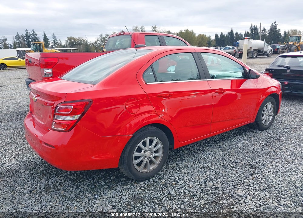 2017 CHEVROLET SONIC LT AUTO VIN: 1G1JD5SHXH4132978
