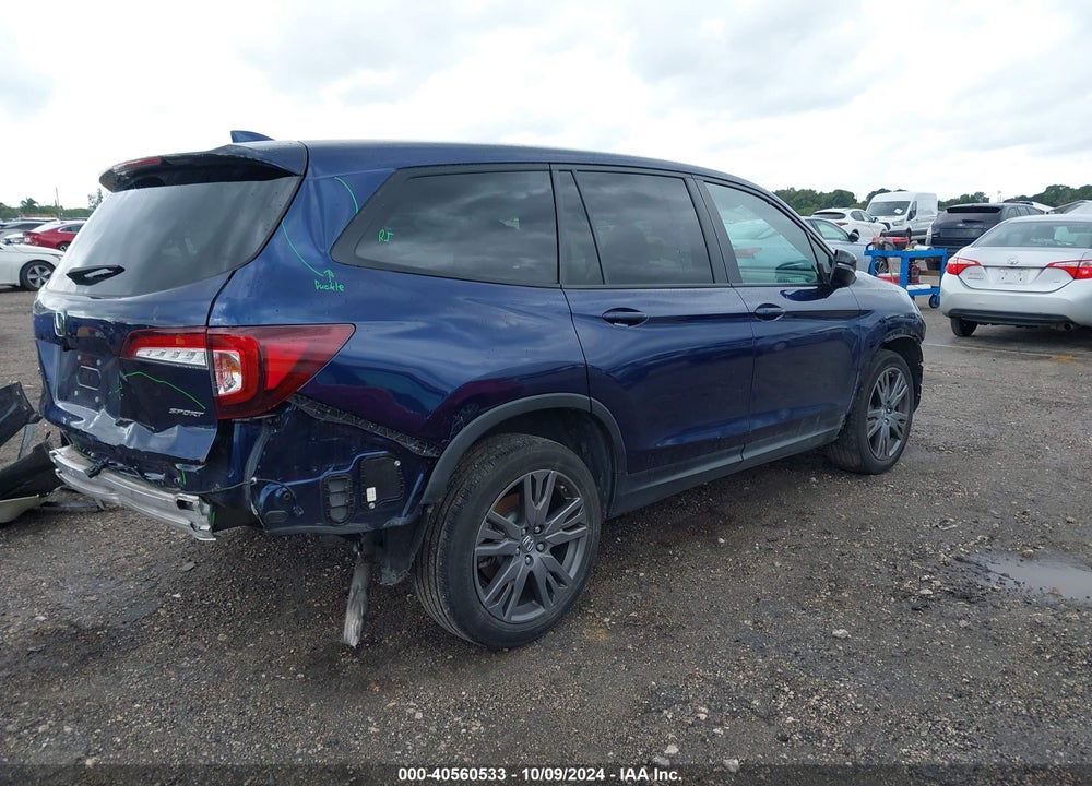 2022 HONDA PILOT VIN: 5FNYF5H38NB029025