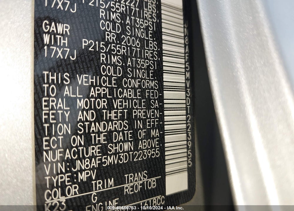 2013 NISSAN JUKE SL VIN: JN8AF5MV3DT223955