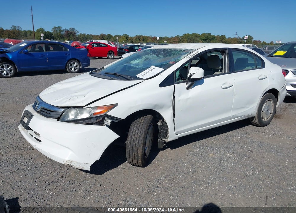 2012 HONDA CIVIC HF VIN: 2HGFB2F62CH319347