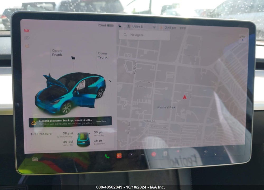 2021 TESLA MODEL Y LONG RANGE DUAL MOTOR ALL-WHEEL DRIVE VIN: 5YJYGAEE9MF189909