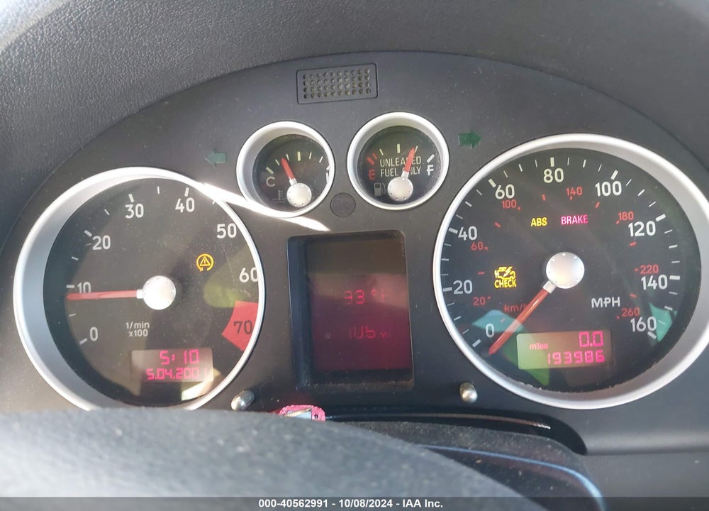2001 AUDI TT VIN: TRUTC28NX11005773