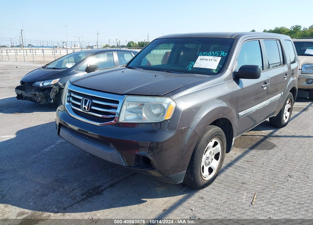 2012 HONDA PILOT LX VIN: 5FNYF3H22CB026324
