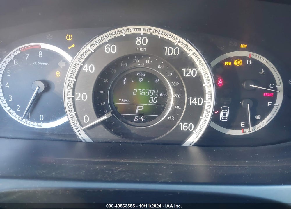 2013 HONDA ACCORD EX-L VIN: 1HGCR2F86DA064136