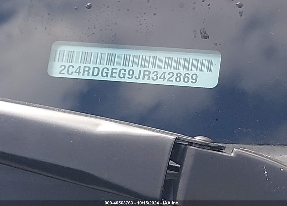 2018 DODGE GRAND CARAVAN GT VIN: 2C4RDGEG9JR342869