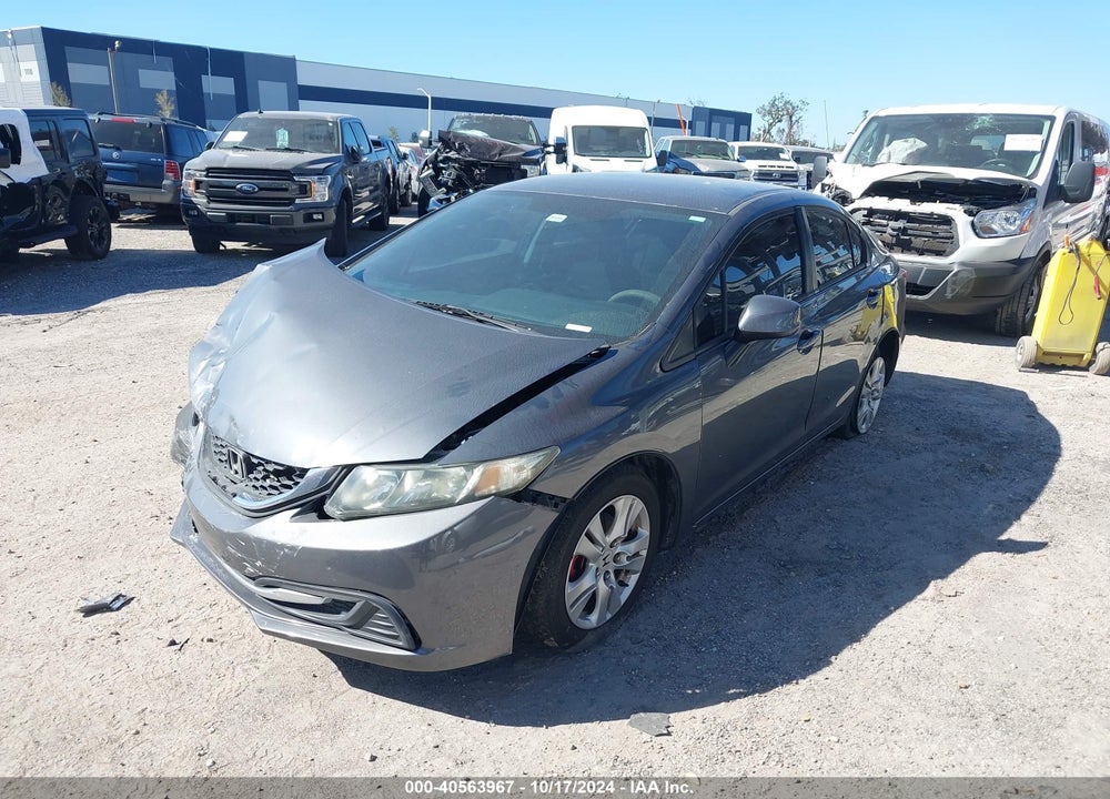2013 HONDA CIVIC LX VIN: 19XFB2F56DE056086