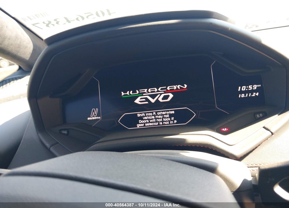 2022 LAMBORGHINI HURACAN EVO RWD VIN: ZHWUF5ZF7NLA20301