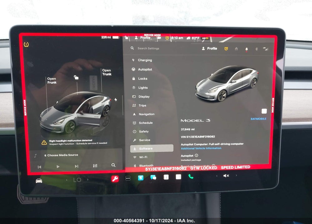 2022 TESLA MODEL 3 REAR-WHEEL DRIVE VIN: 5YJ3E1EA8NF316082