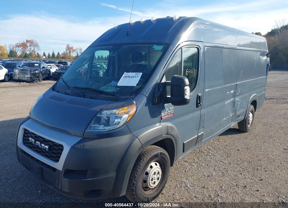 2019 RAM PROMASTER 3500 CARGO VAN HIGH ROOF 159 WB EXT VIN: 3C6URVJG5KE564583