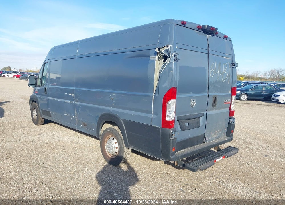 2019 RAM PROMASTER 3500 CARGO VAN HIGH ROOF 159 WB EXT VIN: 3C6URVJG5KE564583