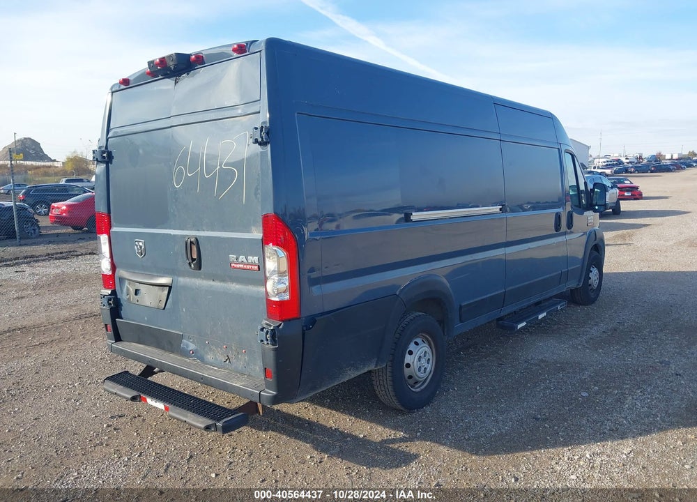 2019 RAM PROMASTER 3500 CARGO VAN HIGH ROOF 159 WB EXT VIN: 3C6URVJG5KE564583