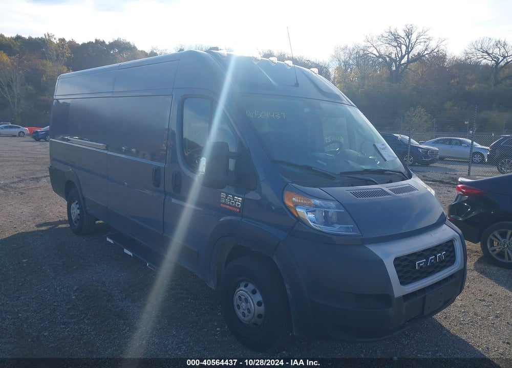 2019 RAM PROMASTER 3500 CARGO VAN HIGH ROOF 159 WB EXT VIN: 3C6URVJG5KE564583