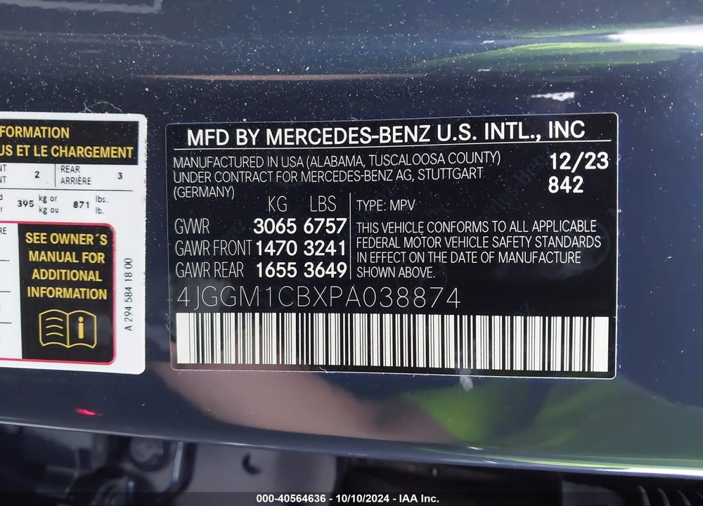 2023 MERCEDES-BENZ EQE 350 SUV 4MATIC VIN: 4JGGM1CBXPA038874