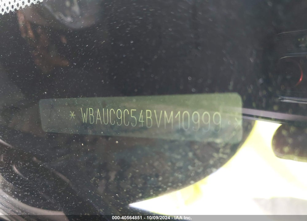 2011 BMW 135I VIN: WBAUC9C54BVM10999