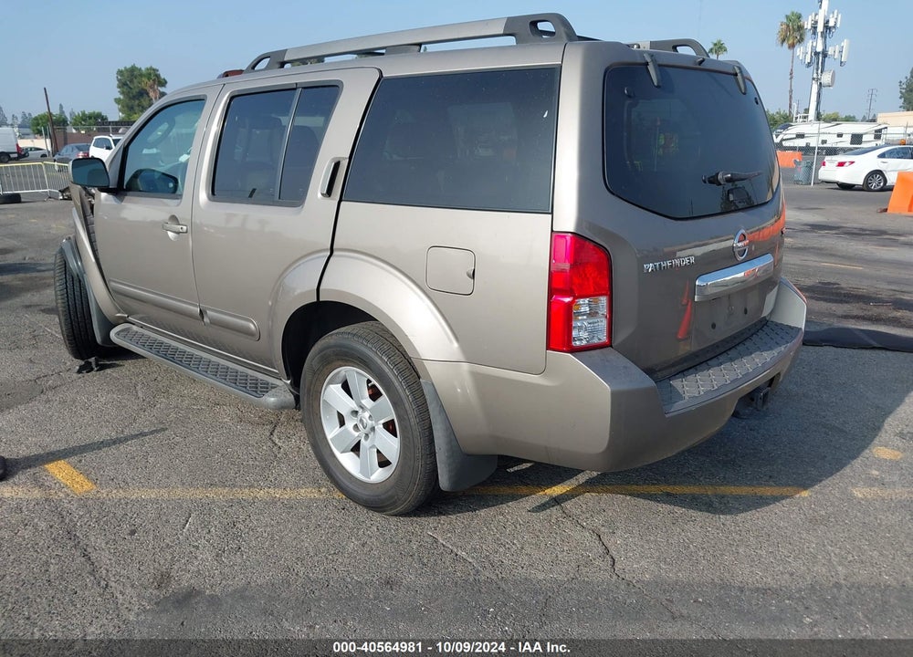 2008 NISSAN PATHFINDER SE VIN: 5N1AR18U98C601078