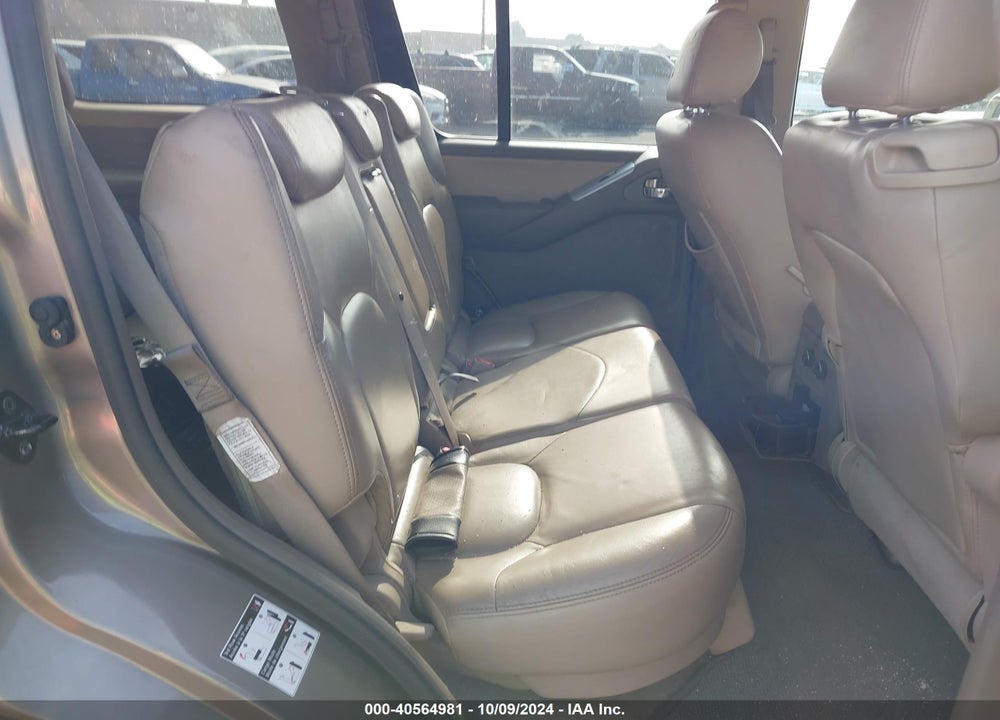 2008 NISSAN PATHFINDER SE VIN: 5N1AR18U98C601078