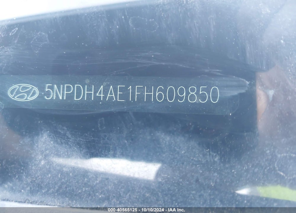 2015 HYUNDAI ELANTRA SE VIN: 5NPDH4AE1FH609850