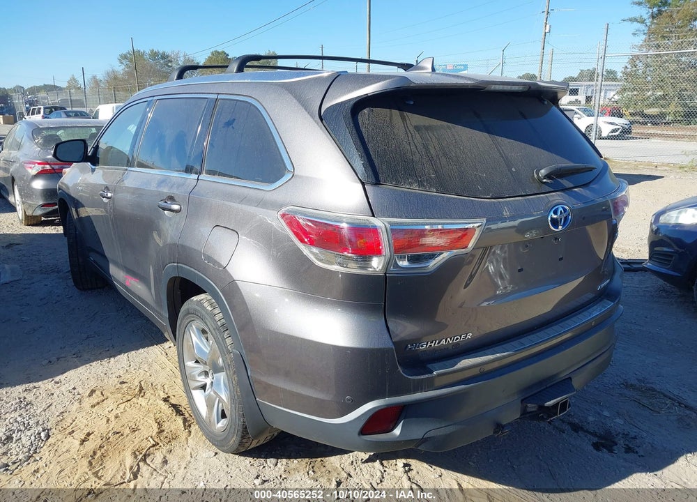2016 TOYOTA HIGHLANDER HYBRID LIMITED VIN: 5TDDCRFH7GS016827