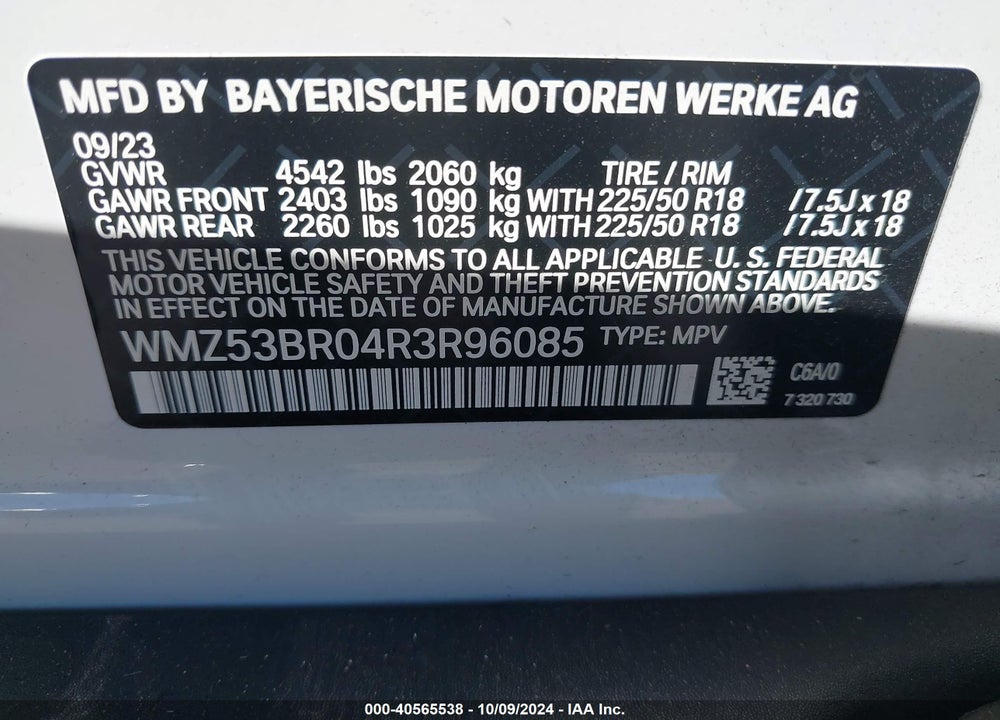 2024 MINI COUNTRYMAN COOPER S VIN: WMZ53BR04R3R96085