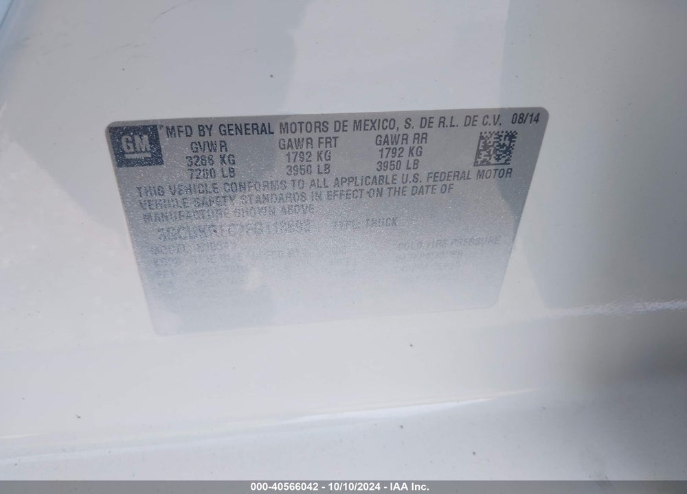 2015 CHEVROLET SILVERADO 1500 1LT VIN: 3GCUKREC7FG113693