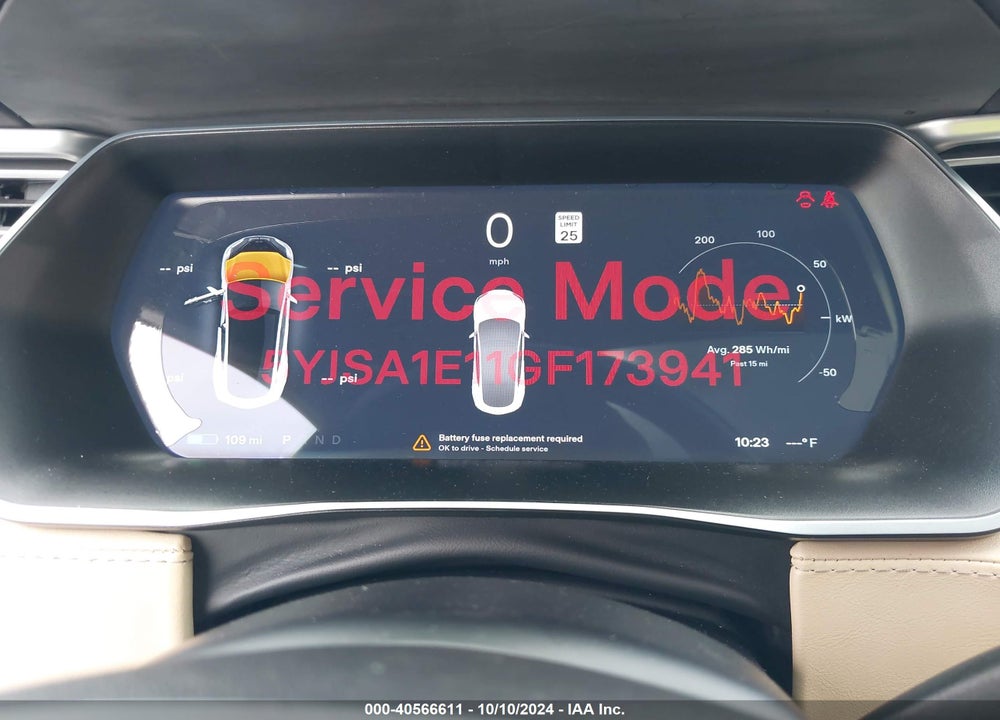 2016 TESLA MODEL S 60/70/75/85 VIN: 5YJSA1E11GF173941