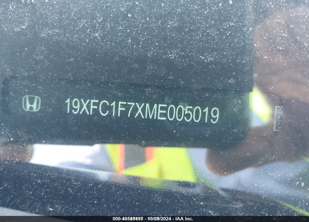 2021 HONDA CIVIC EX-L VIN: 19XFC1F7XME005019