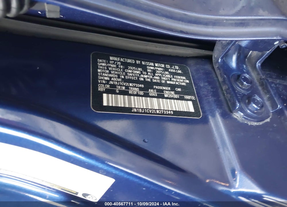 2020 NISSAN ROGUE SPORT S FWD XTRONIC CVT VIN: JN1BJ1CV2LW273349