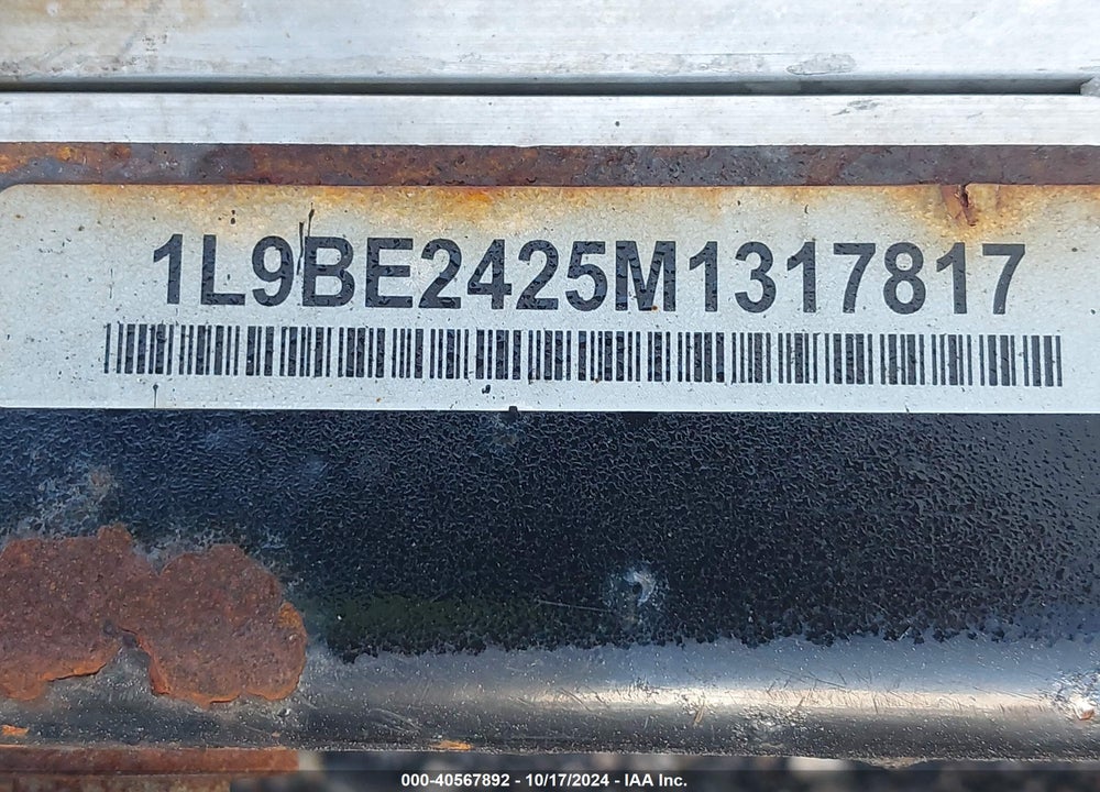 2021 LEGEND TRAIL MASTER VIN: 1L9BE2425M1317817
