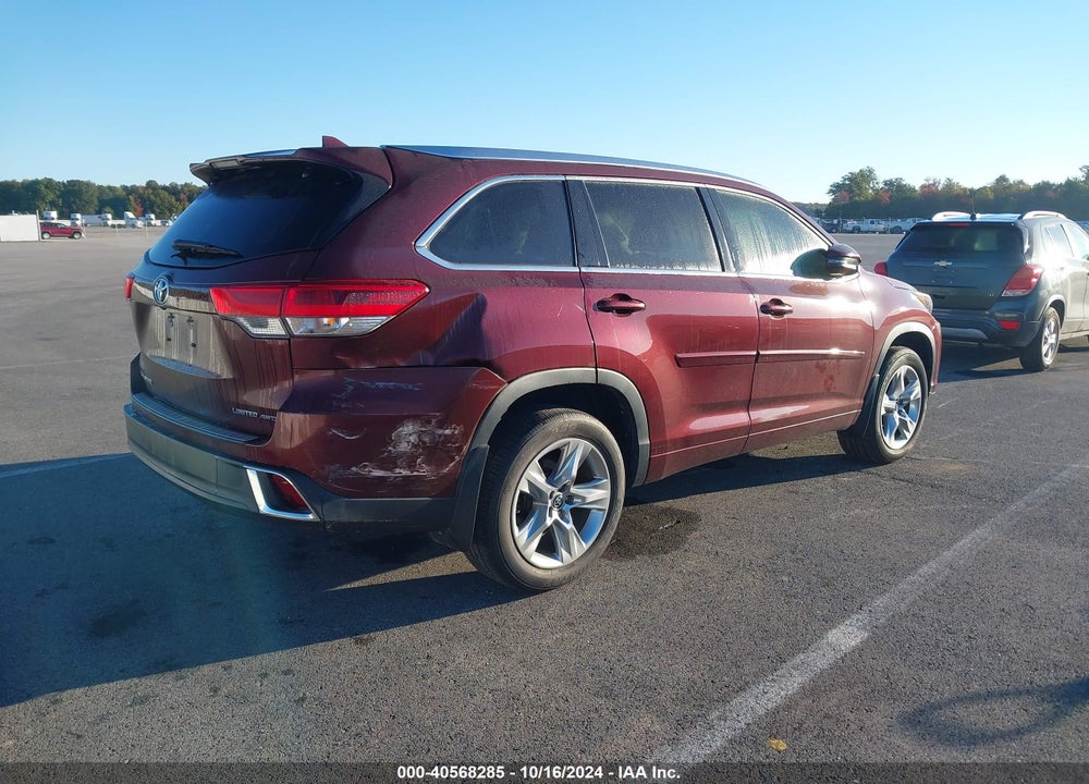 2019 TOYOTA HIGHLANDER LIMITED VIN: 5TDDZRFH7KS946296