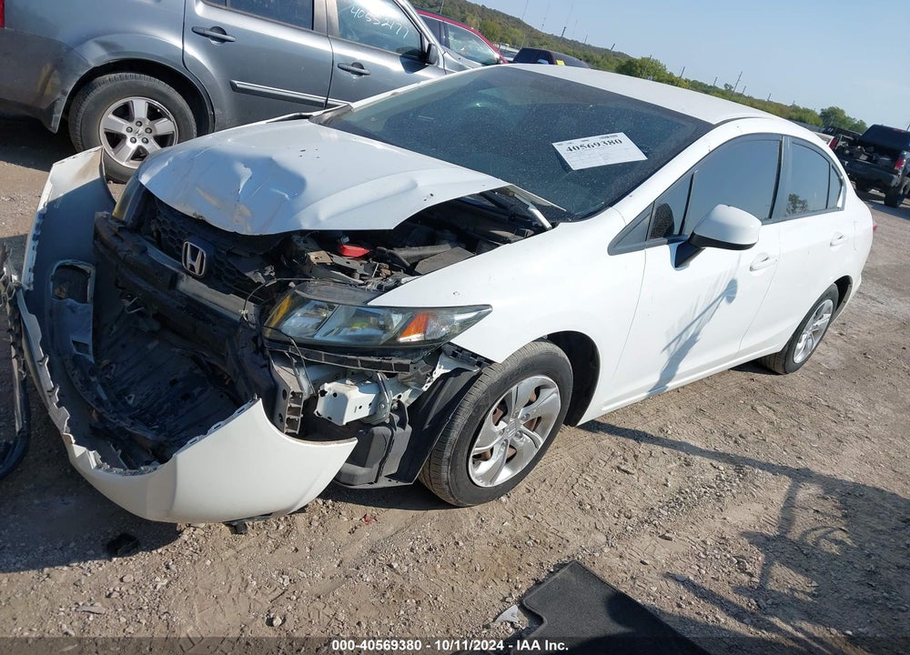 2013 HONDA CIVIC LX VIN: 19XFB2F58DE024921