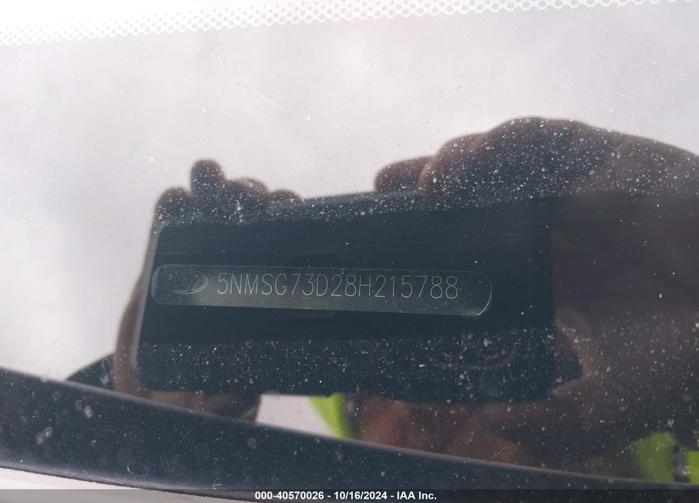 2008 HYUNDAI SANTA FE GLS VIN: 5NMSG73D28H215788