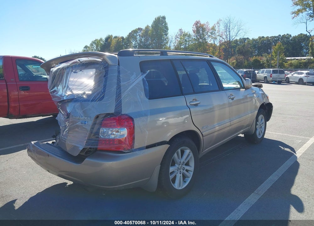 2006 TOYOTA HIGHLANDER HYBRID LIMITED V6 VIN: JTEEW21A660020636