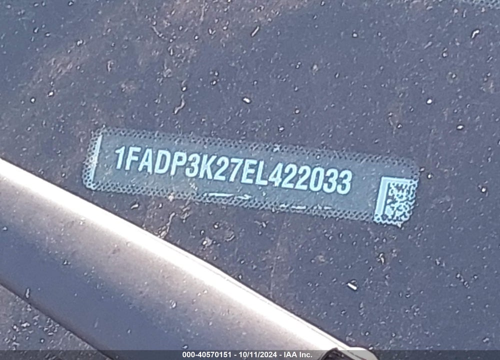 2014 FORD FOCUS SE VIN: 1FADP3K27EL422033