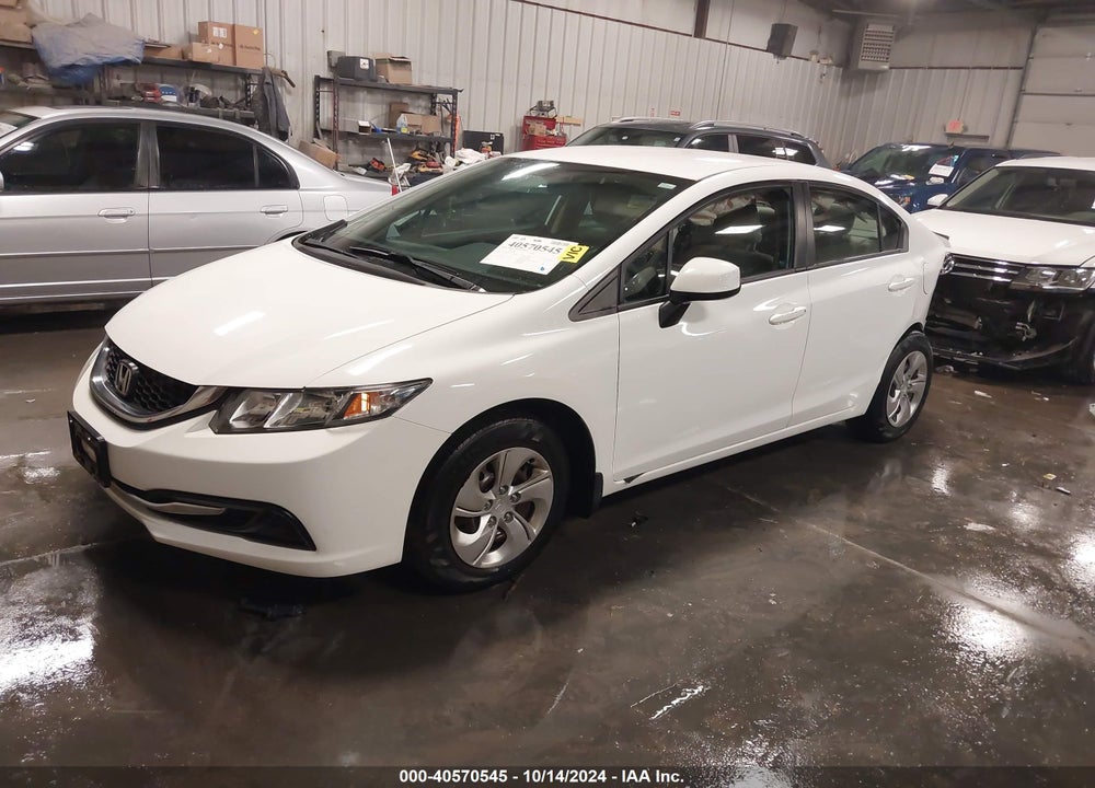 2013 HONDA CIVIC LX VIN: 19XFB2F55DE077009