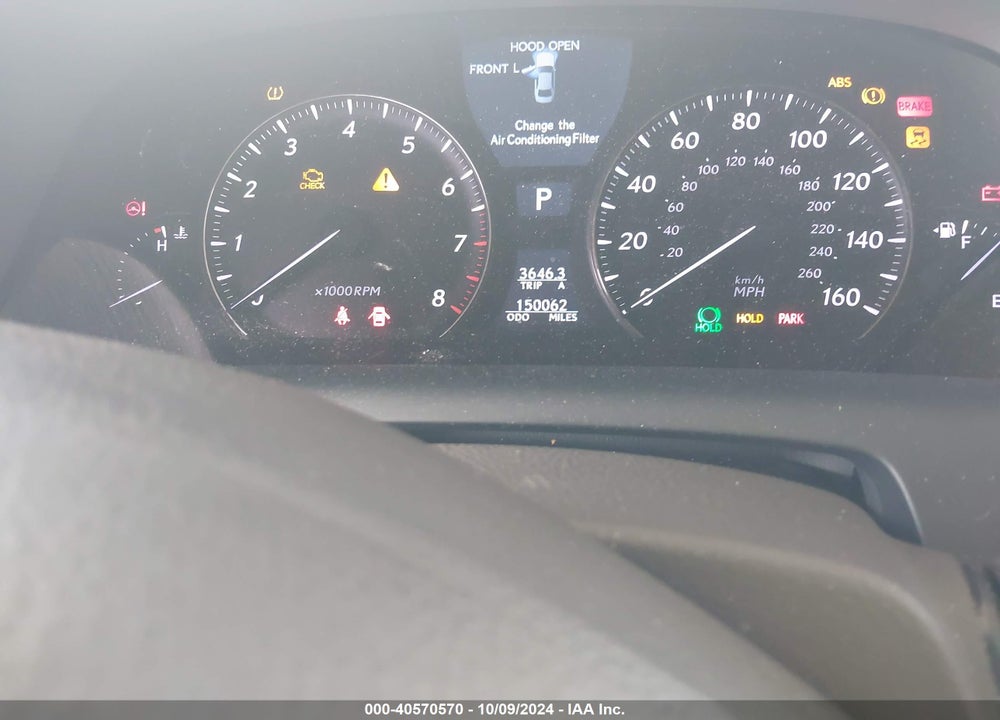 2012 LEXUS LS 460 VIN: JTHBL5EF4C5112929