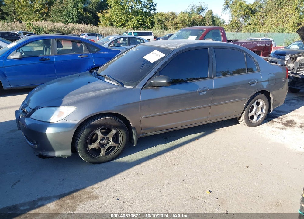 2005 HONDA CIVIC LX VIN: 2HGES16505H538663