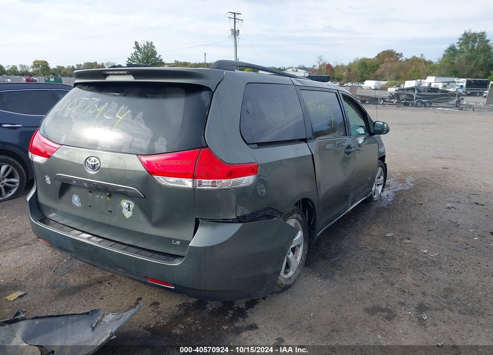 2011 TOYOTA SIENNA LE V6 VIN: 5TDKK3DC5BS009625
