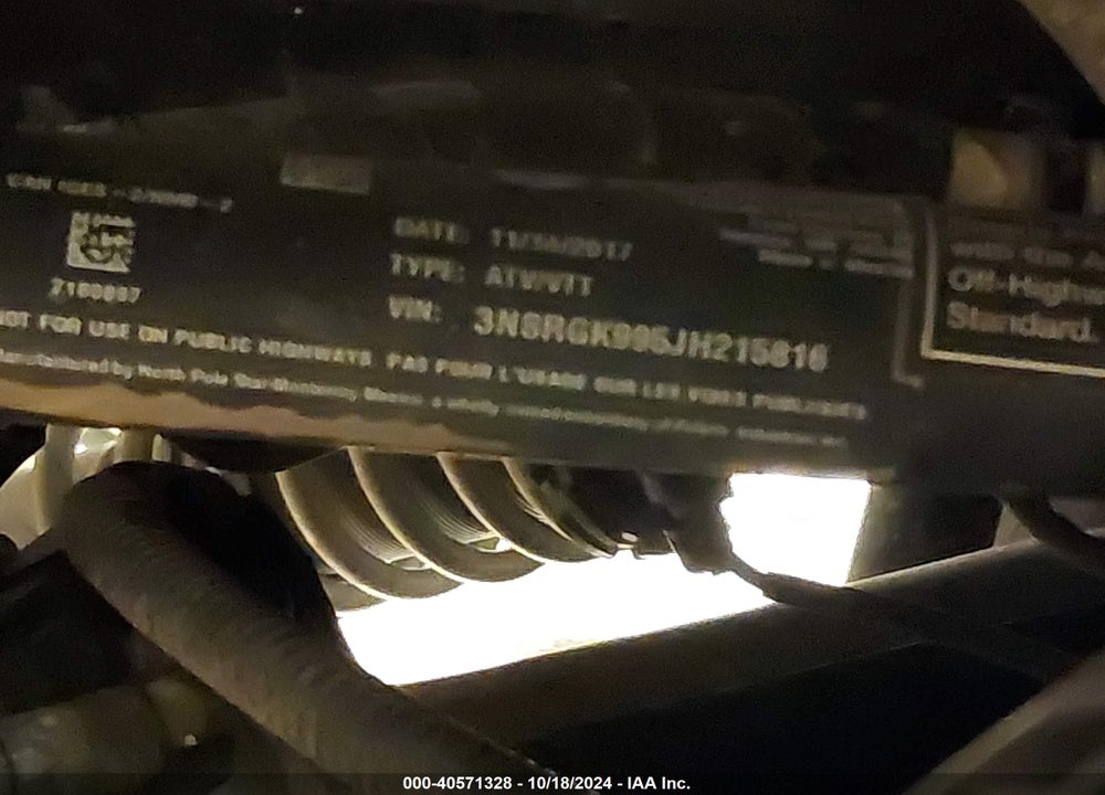 2018 POLARIS GENERAL 1000 EPS RIDE CMMD ED VIN: 3NSRGK995JH215816