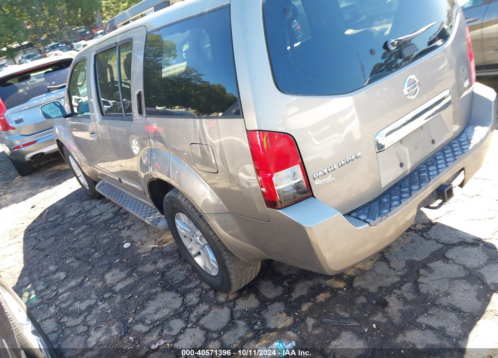 2007 NISSAN PATHFINDER LE VIN: 5N1AR18U07C622027