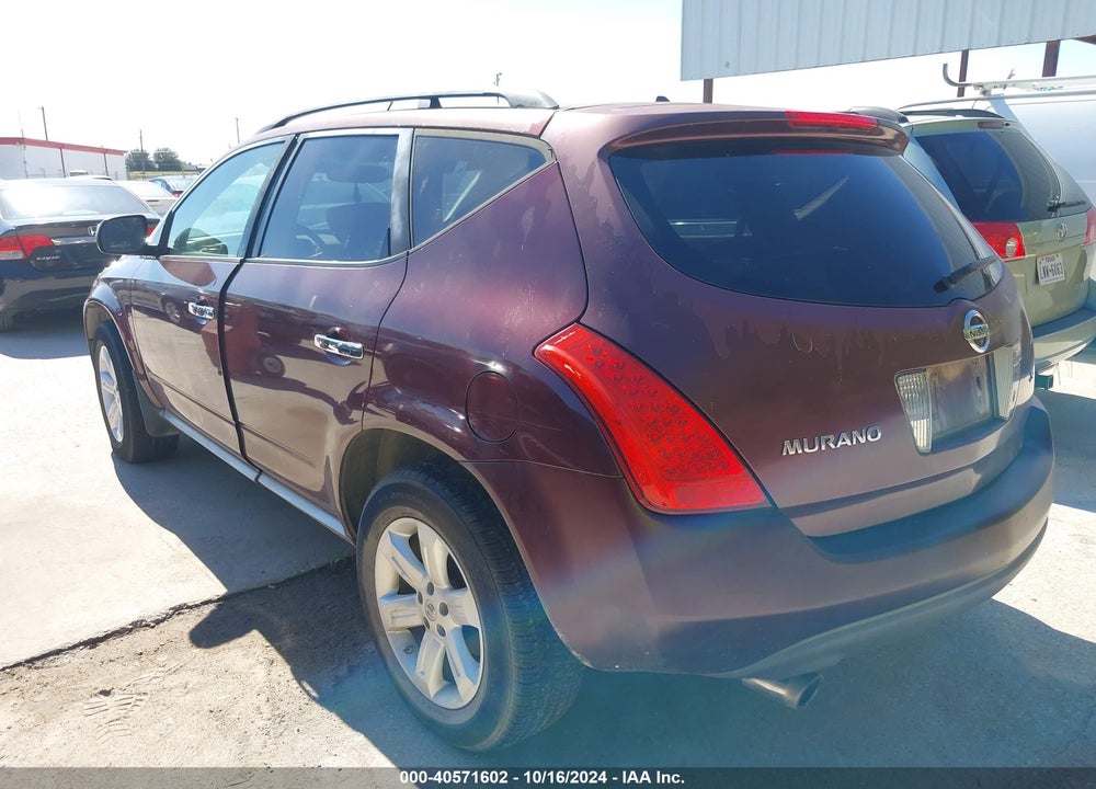 2007 NISSAN MURANO SL VIN: JN8AZ08T47W504541