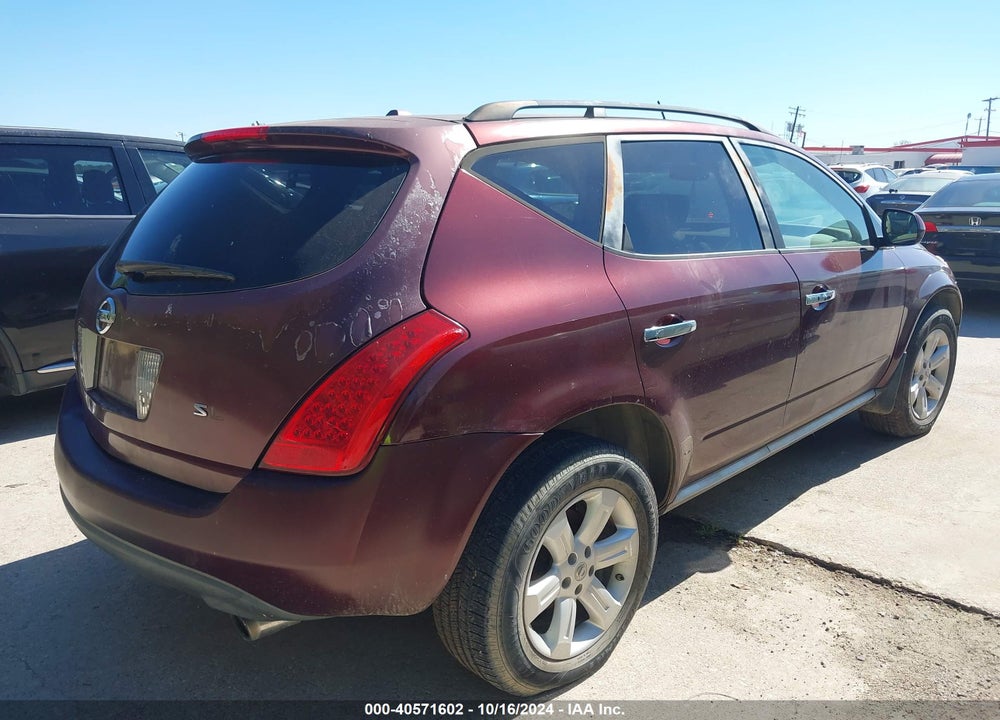2007 NISSAN MURANO SL VIN: JN8AZ08T47W504541