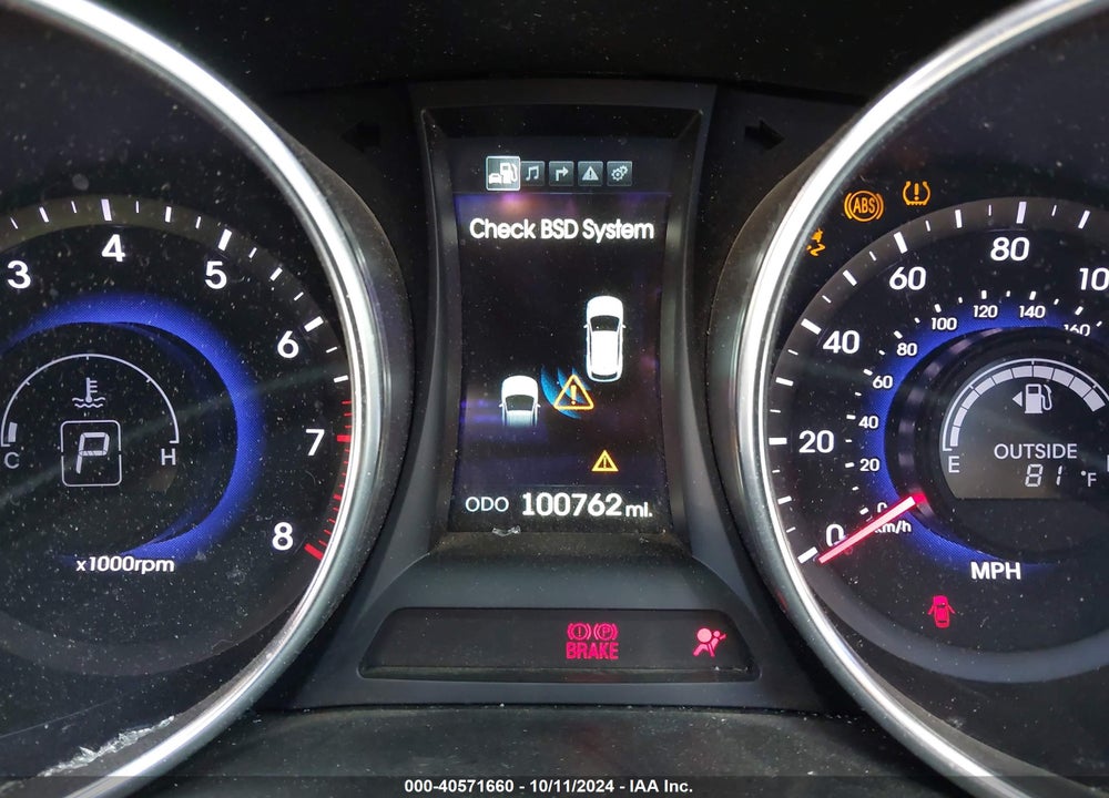 2014 HYUNDAI SANTA FE GLS VIN: KM8SR4HFXEU046980
