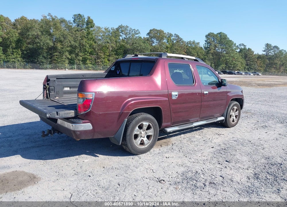 2007 HONDA RIDGELINE RTS VIN: 2HJYK16447H516599