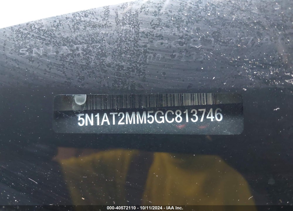 2016 NISSAN ROGUE SV VIN: 5N1AT2MM5GC813746