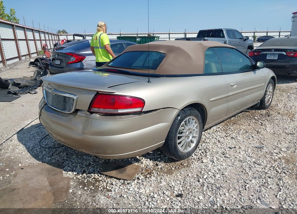 2004 CHRYSLER SEBRING LXI VIN: 1C3EL55RX4N104980